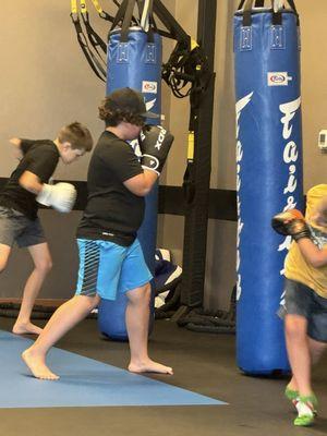 Kickboxing class