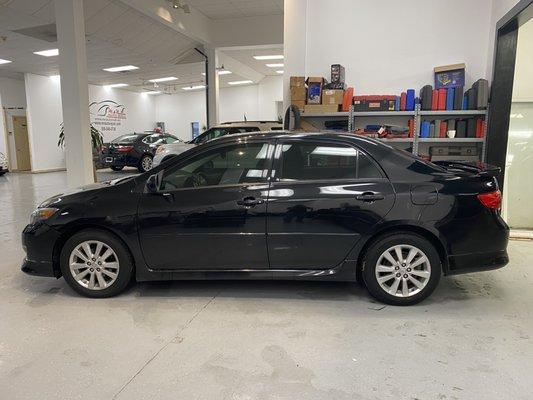 Toyota Corolla S 2010 - 45 % all windows. Massachusetts legal tint .