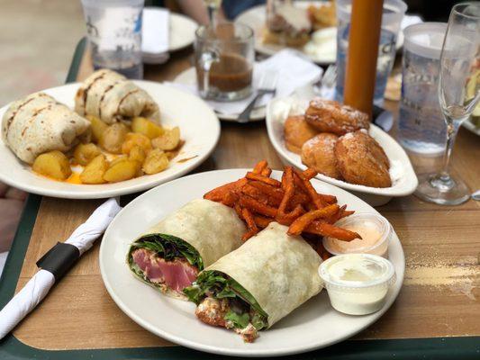 Tuna Wrap and Beignets