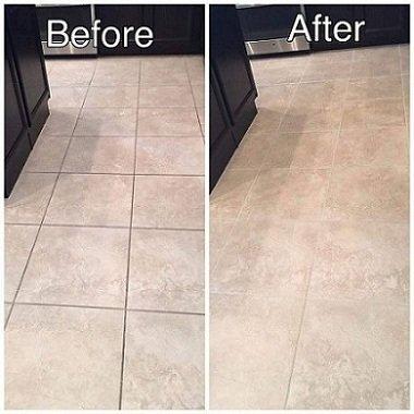 Tile And Grout Before And After Cleaning Result.. only with King's Cleaning Solutions, Kokomo IN