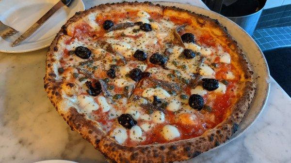 Anchovies pizza