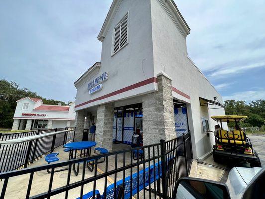 Drive thru / outdoor seating area