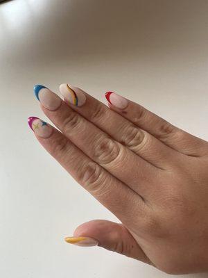 Dip Manicure w/Design