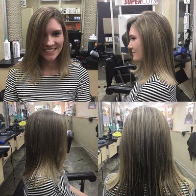 Hair cut and color by Sue D.