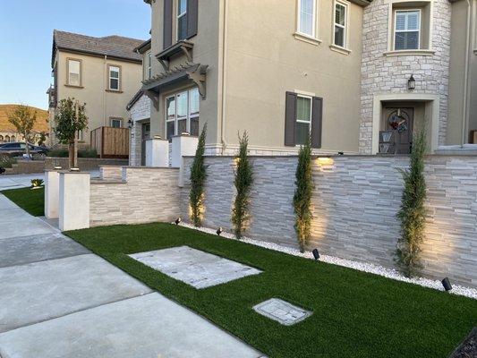 Front sidewalk and entrance