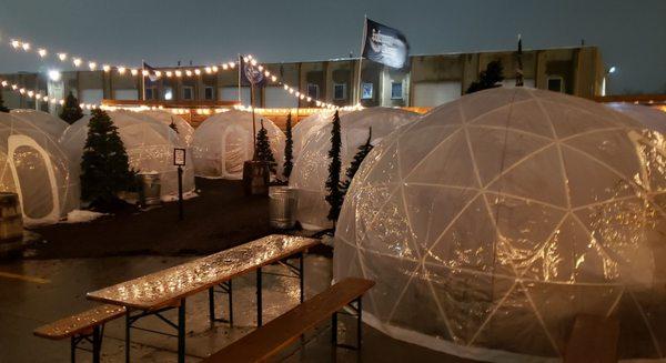 It's dome city! These private igloos will shelter you from the cold/rain while you sip on a lager, pilsner, or IPA