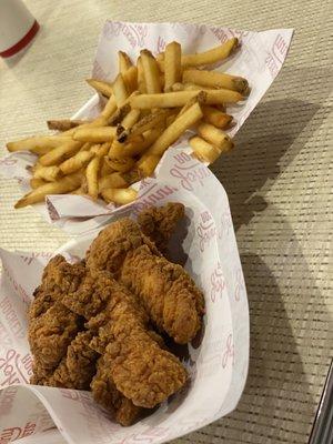 Chicken tenders and fries