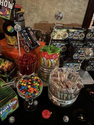 60th birthday candy table