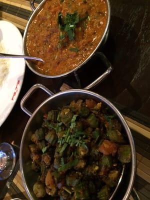 Vegetable curry and Fish Curry