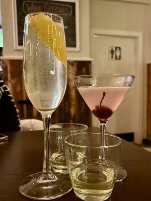 Cocktails and lemon cello