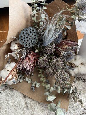 Dried floral arrangement from Emilia's