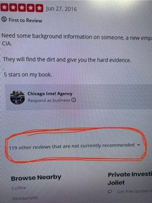 Over 100+ 5 star reviews Yelp is not showing you. OVER 100+!!! Click on what's in the red circle to read them all.