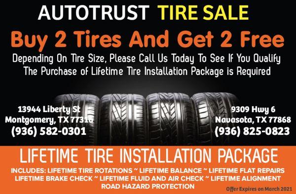 Free Tires when you buy 2