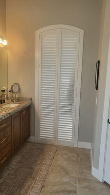 Custom shutter closet door.