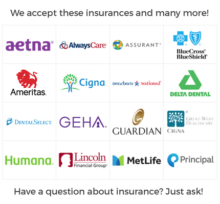 It is our pleasure to work with your insurance