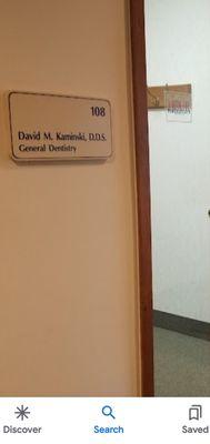 David Kaminski DDS is located in Suite #108.  9/2023