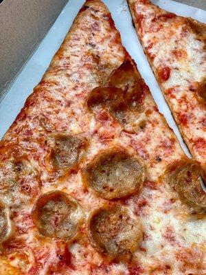 Sausage Cheese Pizza Slice