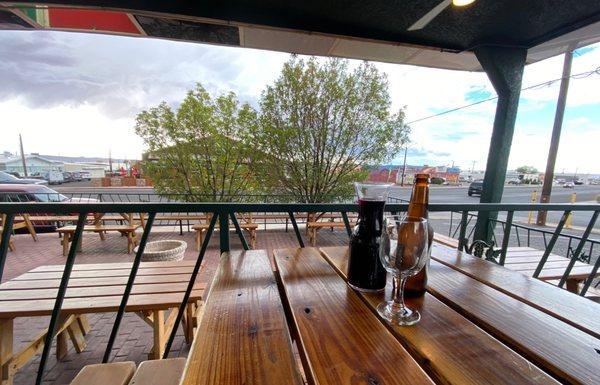 Huge covered patio -- great for outdoor dining in monsoon moments