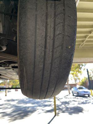 My tires before service