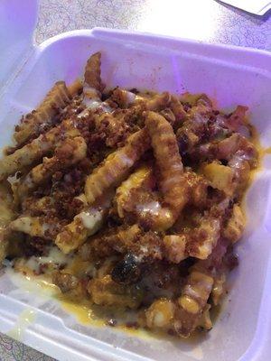 Bacon cheese fries!