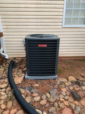 Heat pump that matches the 16 SEER airhandler installed thanksgiving eve 2018