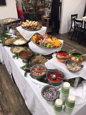 Some of the food offered at the "First Saturday Brunch"