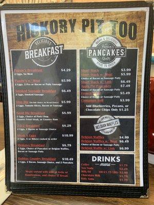 Breakfast Menu