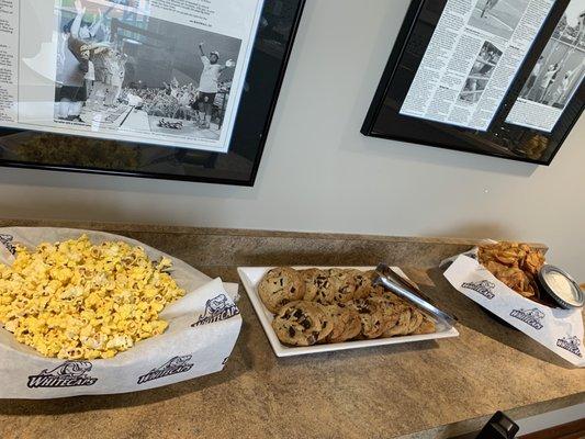 Some snacks in our suite