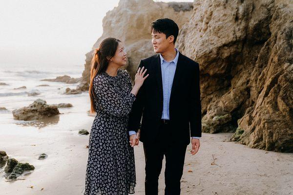 Grace + James | proposal at Malibu state beach