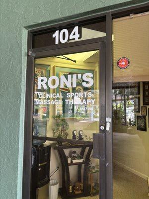 The entrance to Roni's office.