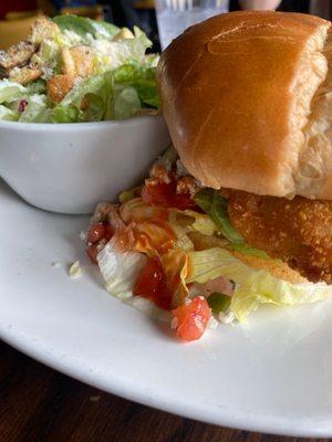 Buffalo Chicken Sandwich, Side House Salad