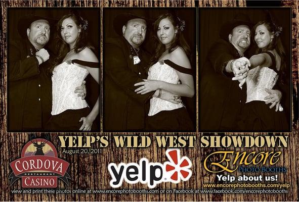 Encore Photo Booth picture of Amanda and I at Yelp's Wild West Showdown