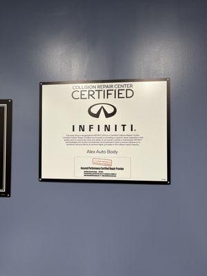 Infiniti certified repair shop