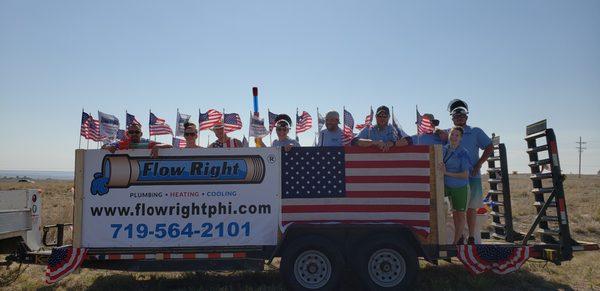 We love supporting our community for the 4th of July parade