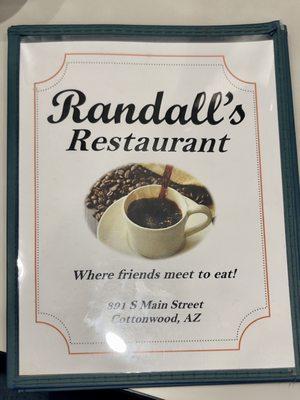 Restaurant menu cover