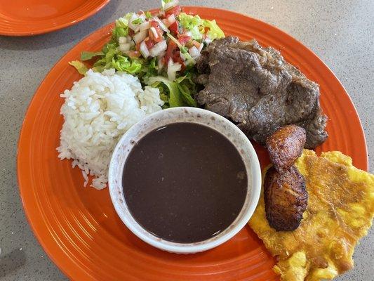 Rice plate with steak