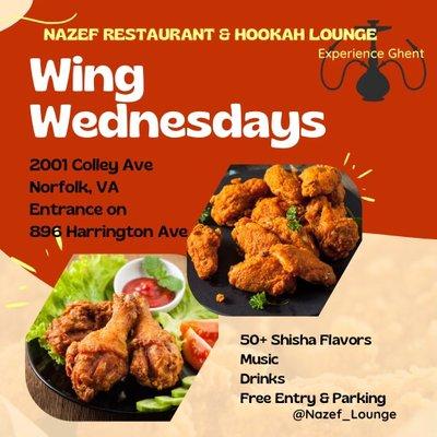 Come see us every Wednesday for the Best Chef Q Wings!!