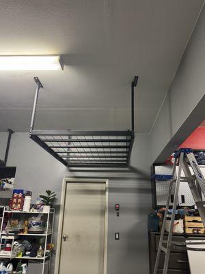 Ceiling storage rack