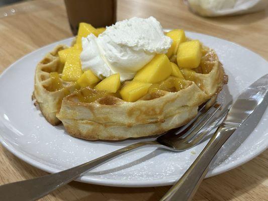 Mango Cream waffle