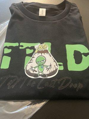 TTLD WITH Glitter pop with  DTF Design on cotton shirt.