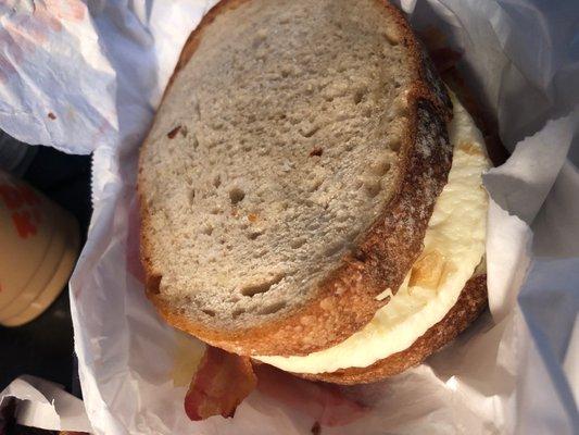 Sour dough egg sandwich