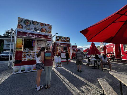 Some of the food carts.