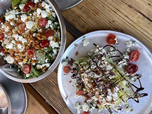 Large Smoky Salad & small Wedge