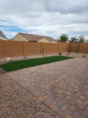 Pavers and Synthetic Grass