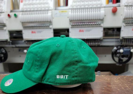 you can embroider on various parts of a hat