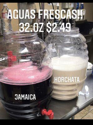 Horchata and Jamaica (seasonal)