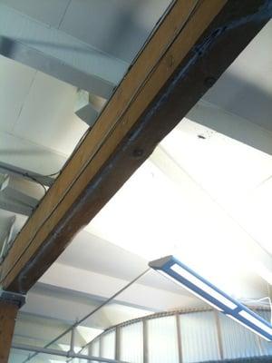 Beautiful exposed wood beams