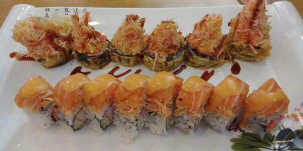 Carolina roll and Pacific roll