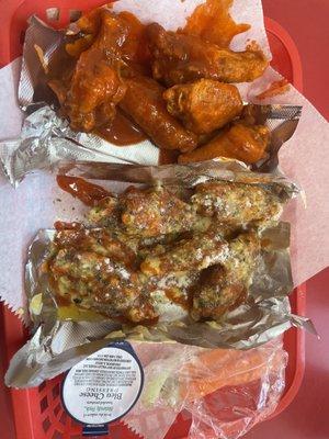 Hot Buffalo and Crack Wings.