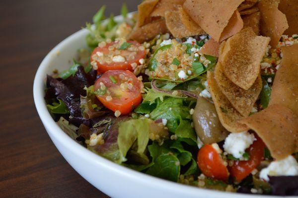 Greek Salad with our famous pita chips